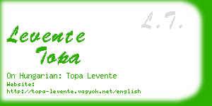 levente topa business card